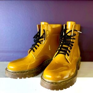 🍋 LEMON JELLY Rubber Combat Boots